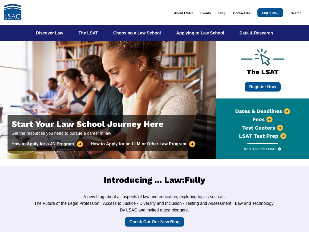 screenshot of the LSAC project